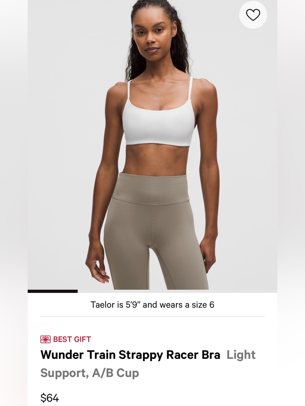lululemon Wunder Train Strappy Racer Bra- Light